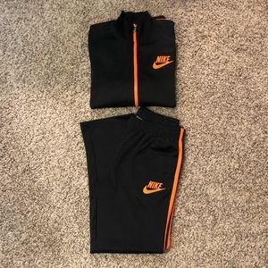 Black and Orange Nike Tracksuit